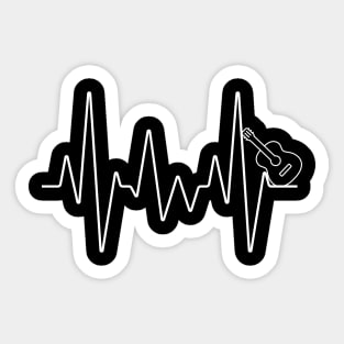 Guitar heartbeat Sticker